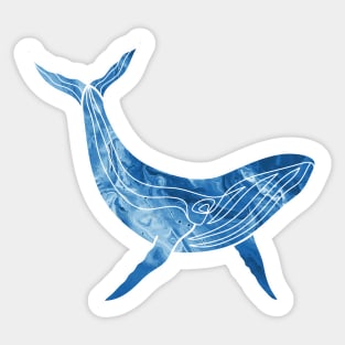 Watercolor Whale Sticker